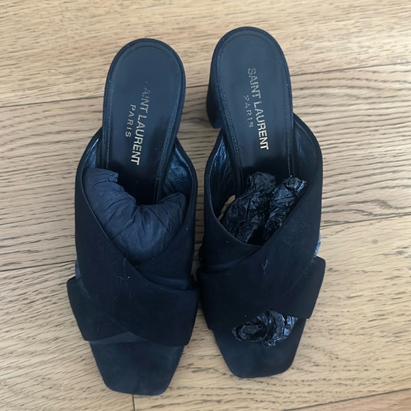 YSL suede black mules - Picture 1 of 4